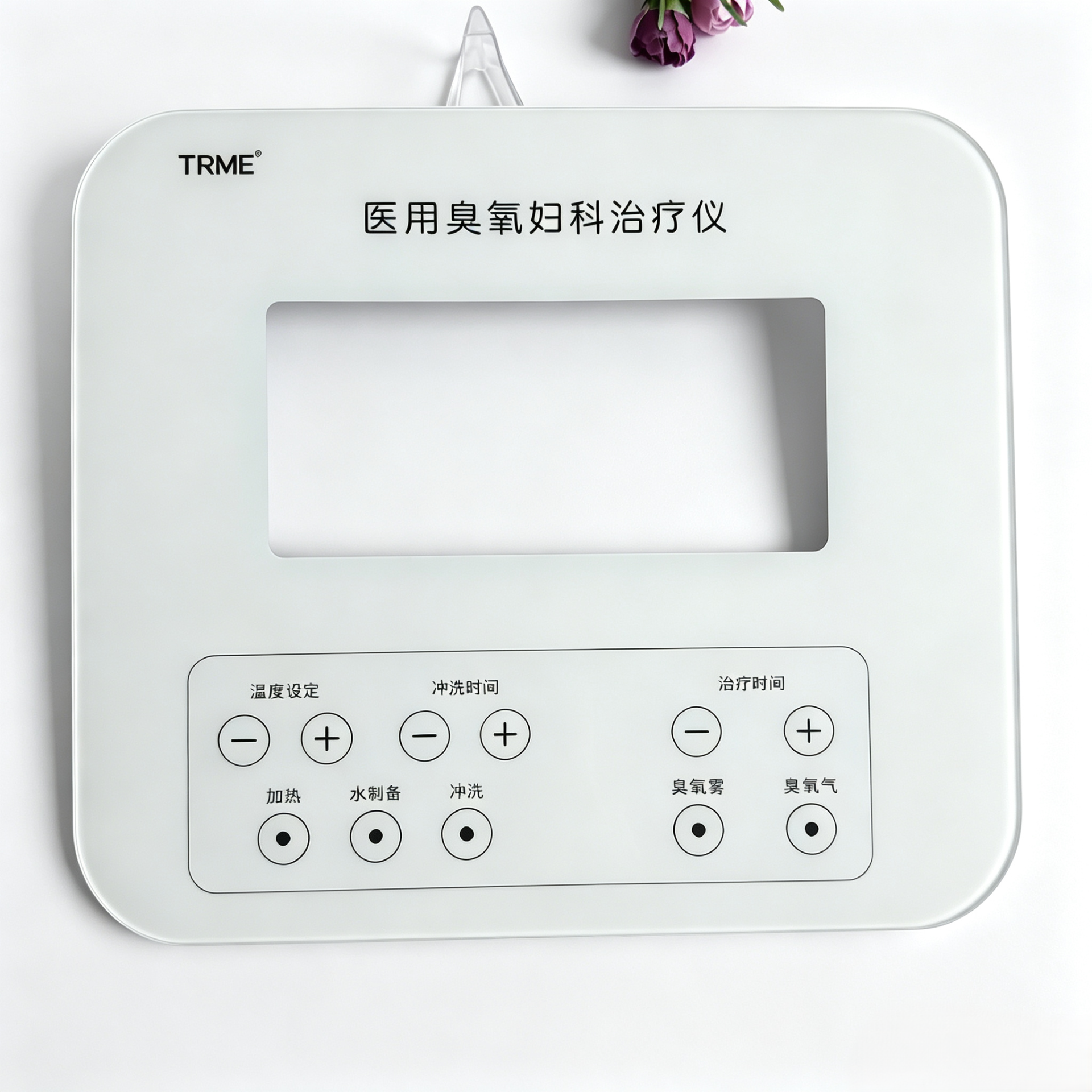 白色丝印医疗触控视窗钢化玻璃盖板